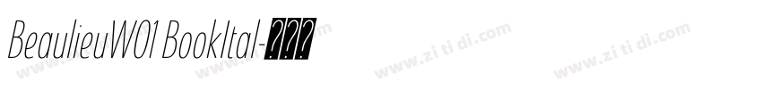 BeaulieuW01 BookItal字体转换